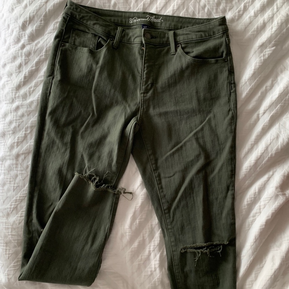 Universal Thread Dark Green Mid Rise Jeggings